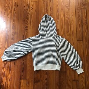 Lou and grey puff sleeve striped sweatshirt hoodie